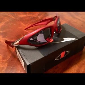 Oakley SCAR FMJ Black Iridium Red Frame RARE